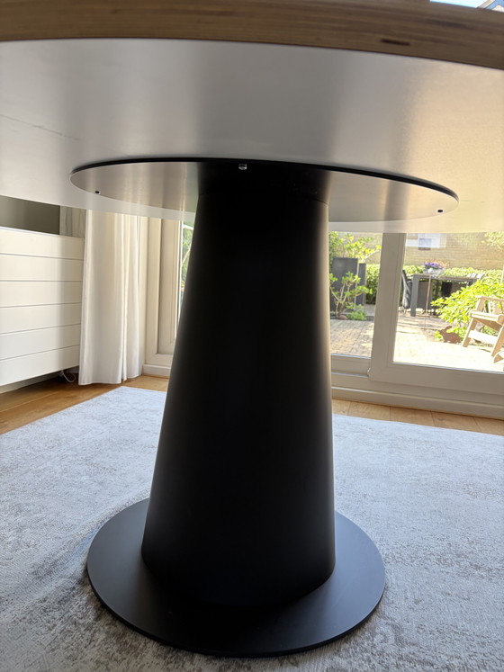 Robusto Tavolo da Pranzo Rotondo Nero Diam. 140 Cm – Sumisura, Tavoli da pranzo, Metal, Wood (photo 6 of 6)