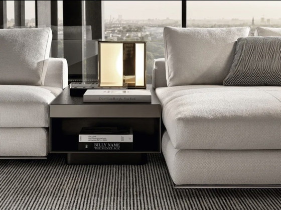 Image 1 of Minotti Elliott coffee table bronze matt steel & marble LP 6,000