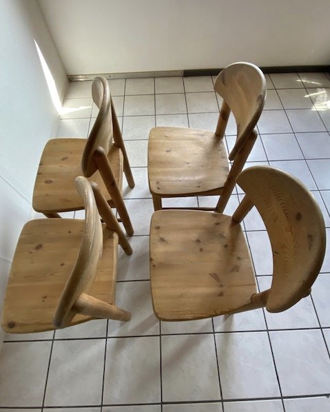 Rainer Daumiller Sedie da Pranzo in Legno di Pino Set Anni '70 Design Danese – Wood (photo 5 of 5)