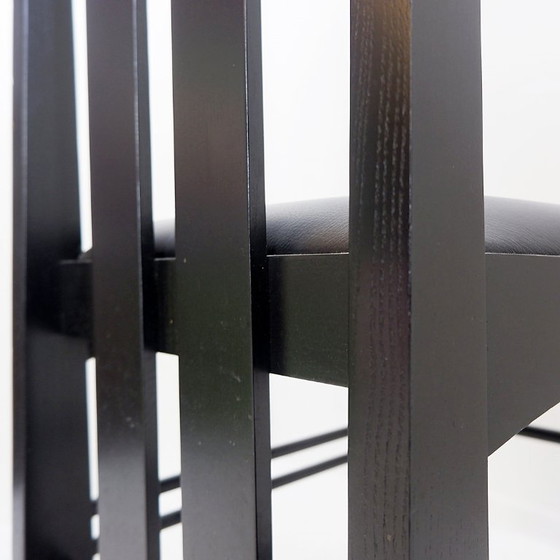 Image 1 of Paar "Ingram"-Hochlehner-Stühle von Charles Rennie Mackintosh für Cassina, 1980er Jahre