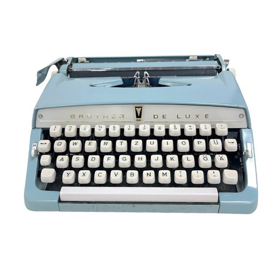 Image 1 of Brother De Luxe suitcase typewriter, Japan, 1970s.