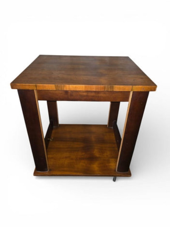 Art Deco houten bijzettafel/serveerwagen op wielen – Wood (photo 5 of 5)