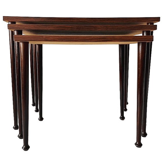 Image 1 of Tavolini laterali mimiset in stile moderno danese di metà secolo, anni '60