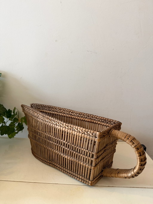Vintage Rattan Weinkorb