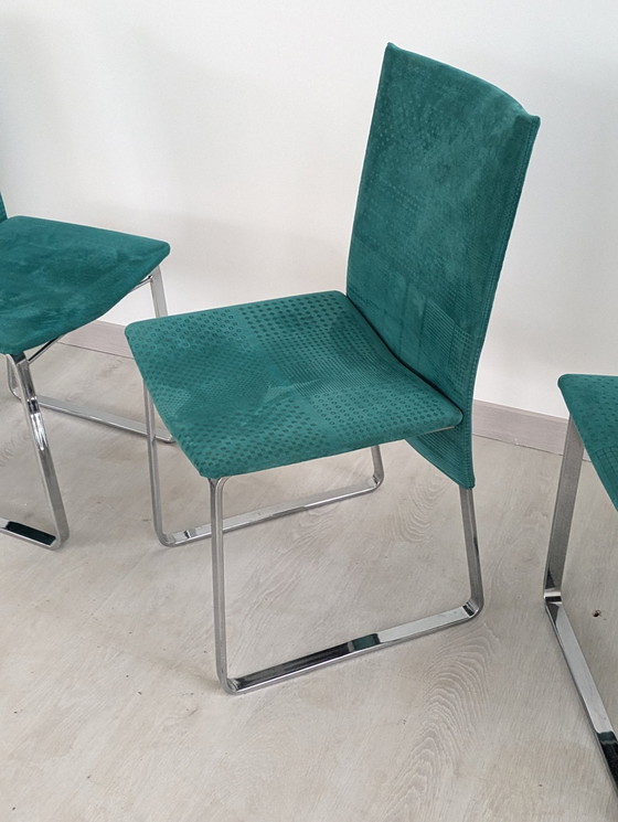 Image 1 of Chaise - Acier, tissu - Four Vintage Chairs