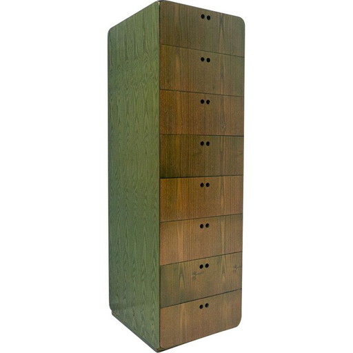 Commode haute en bois vert du Mid Century par Derk Jan de Vries