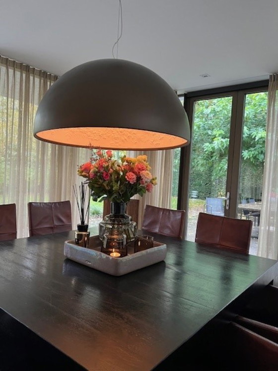 Image 1 of 8x Label Donna eetkamerstoelen, buffelleer, zeer goede staat voor 3750 euro (stuksprijs 469 euro), enkel als set te koop