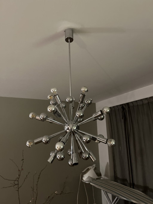 Lampe suspendue Sputnik de l'ère spatiale