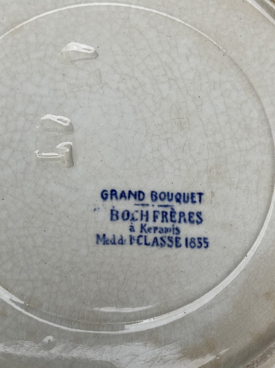 Image 1 of Piatti BOCH Frères "Grand Bouquet" ca.1920 in ceramica