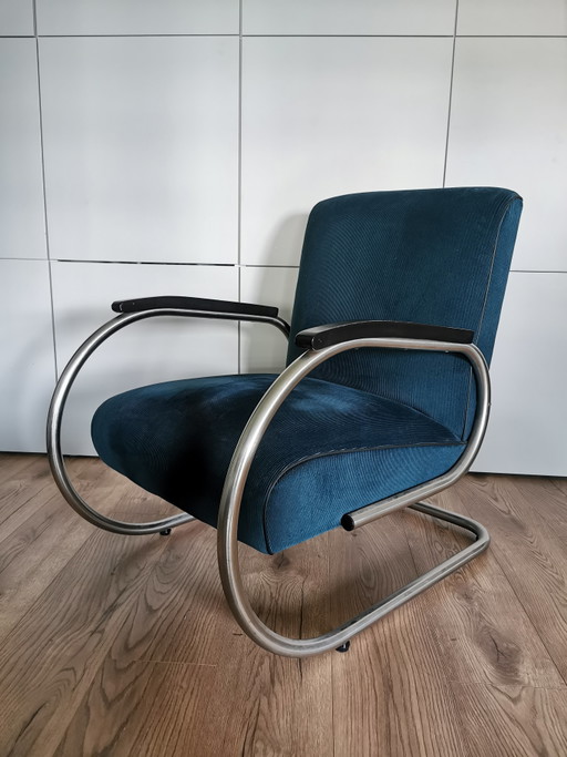 Vintage Tubax fauteuil – rvs, Textile (photo 2 of 7)