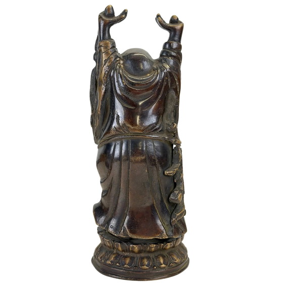 Estatua antigua de bronce de Budai China finales de la dinastía Qing 23cm – Esculturas, Bronze (photo 5 of 10)