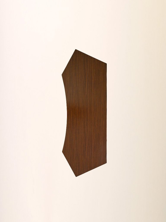 Image 1 of Skandinavischer Wandnachttisch aus Mahagoni mit Bakelitknöpfen