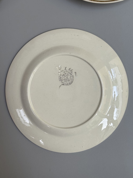 Image 1 of Set di 12 piatti da dessert o da colazione vintage Boch Frères - anni '40