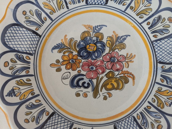 Vintage Spaanse Talavera Majolica keramische wandborden - Gesigneerd El Carmen & Carpicena - Set van 2 (photo 5 of 15)