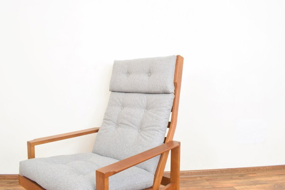 Image 1 of Fauteuil danois en chêne, style Mid-Century, conçu par Leif Alring pour Madsen & Schubell, années 1960.