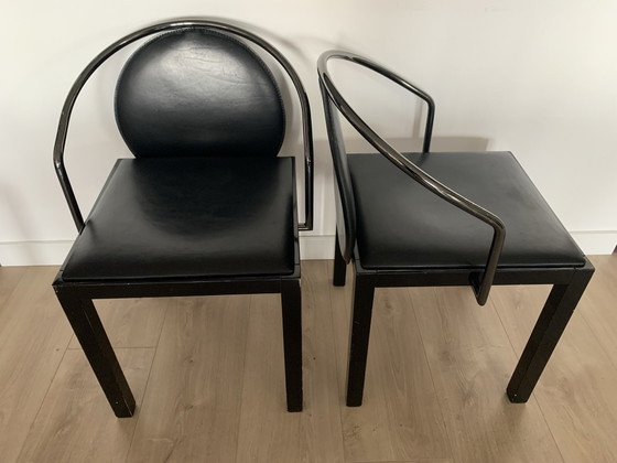 Set di 5 Sedie da pranzo di design italiano – Collezione 4000 Design Enzo Berti, Cromo, Legno (photo 3 of 11)