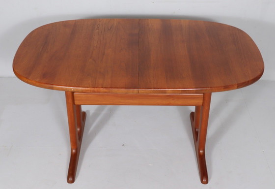 Image 1 of Tavolo da pranzo/tavolo allungabile in teak di metà secolo di Glostrup, Danimarca, anni '60