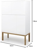 Armario de pared Tenzo Patch roble blanco