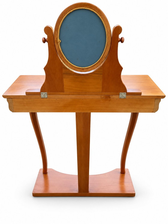 Kersenhouten console Kaptafel met draaibare ovale spiegel – Wood, Glass (photo 9 of 9)