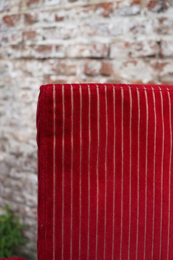 Bulo Pub & Club Red velvet chair on black chromed wheels, Office chairs, Textile, Metal, Vintage (photo 3 of 9)