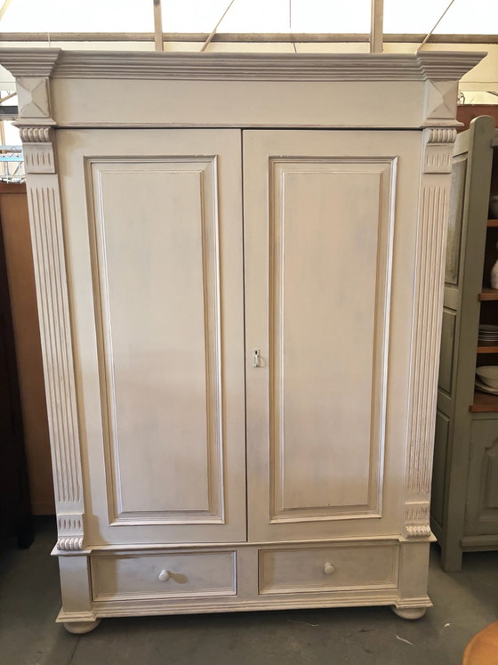 Credenza con vetrina Brocante / Armadio, Credenze con vetrina, Legno, Crema (foto 2 di 6)
