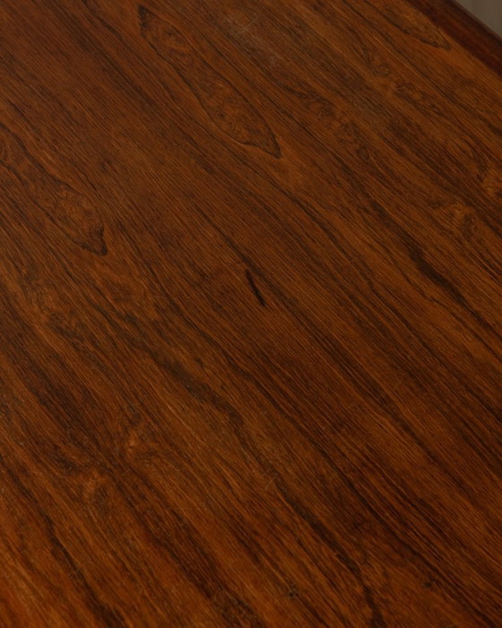 Image 1 of Vintage Rosewood Coffee Table With Leather Magazine Shelf by Topform, Mid-Century Dutch Design, 1960s