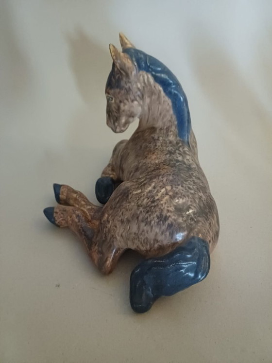 Large Ceramic Foal Figurine by Michael Andersen & Søn, Bornhol, Scandinavian Ceramics - Vintage (photo 4 of 6)