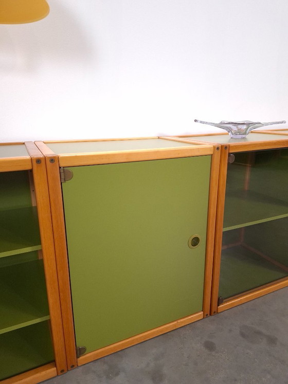 Design Flötotto Profilsystem Mobile modulare – 4 parti – Faggio verde, Mobile 1 – Credenze, Glass, Wood (photo 9 of 24)