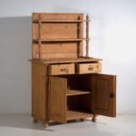 Antique pine kitchen dresser – Rustic European cupboard with shelves – circa 1940 – Storage cabinet, Metal (photo 15 of 40)