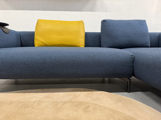 Image 1 of Pode Ziggy Ecksofa, blauer Wollstoff, 275 x 220