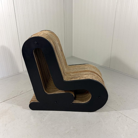 Image 1 of Unieke design lounge stoel karton & multiplex 1990's