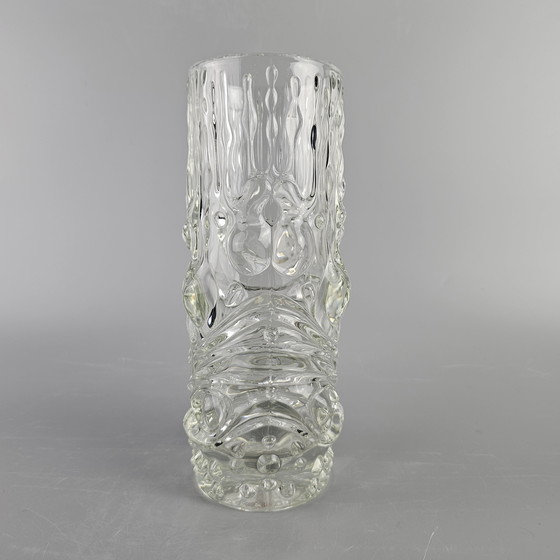 Image 1 of Magnifique vase vintage en verre Hermanova par Sklo Union. Design par František Pečený. 1960s/70s. République Tchèque.