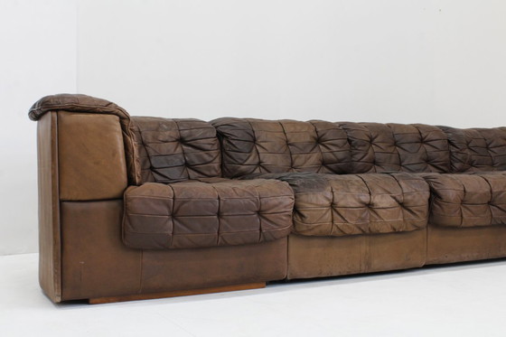 Image 1 of Vintage De Sede DS 11 modular bank patchwork leather 1970s