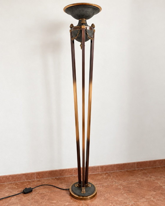 Large MARINER Spain Floor light – Bronze, Brass and Patina – Vintage (photo 6 of 6)