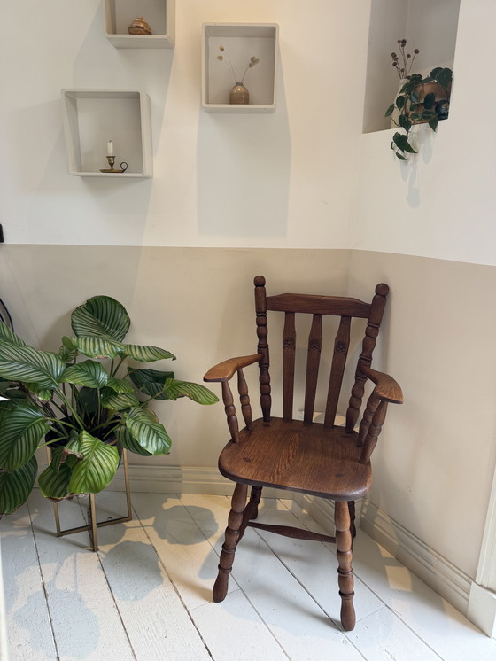 Image 1 of Farmhouse oak wooden chair 