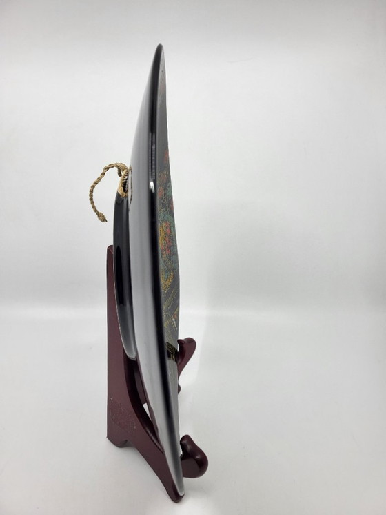 Image 1 of Dekorativer Teller, Longwy Emaille, Frankreich, 1950