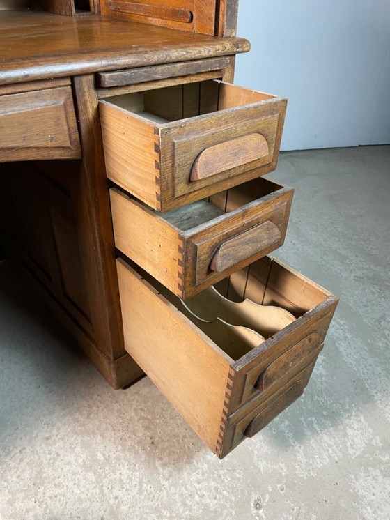 Image 1 of Bureau voor Amerikaanse cilinders en chêne. Vers 1900