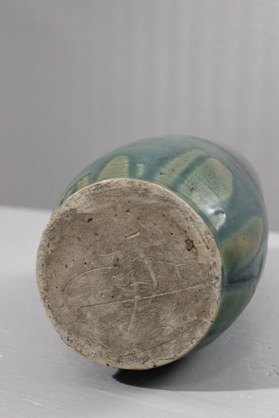 Image 1 of Lucien Arnaud in Saint-Amand en Puisaye - Large vase circa 1920, Carriès school