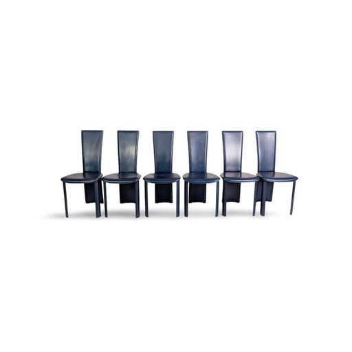 Conjunto original de 6 sillas Frag Psyra, diseño italiano, hechas a mano en los años 80.