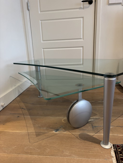 Bacher Tische table basse en verre en deux parties