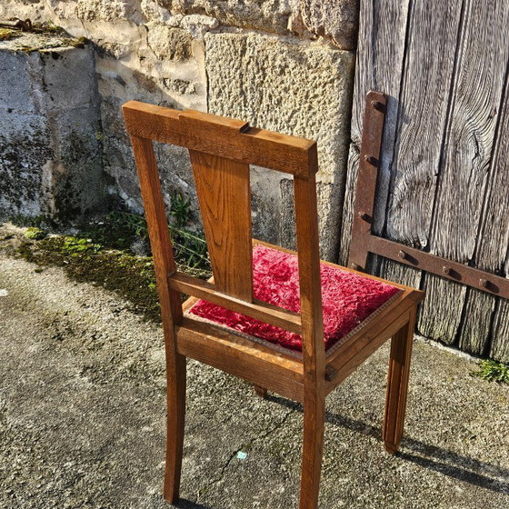 Image 1 of 2 chaises de salle à manger Art Déco - Chaises anciennes en noyer sculpté à la main - Années 1920