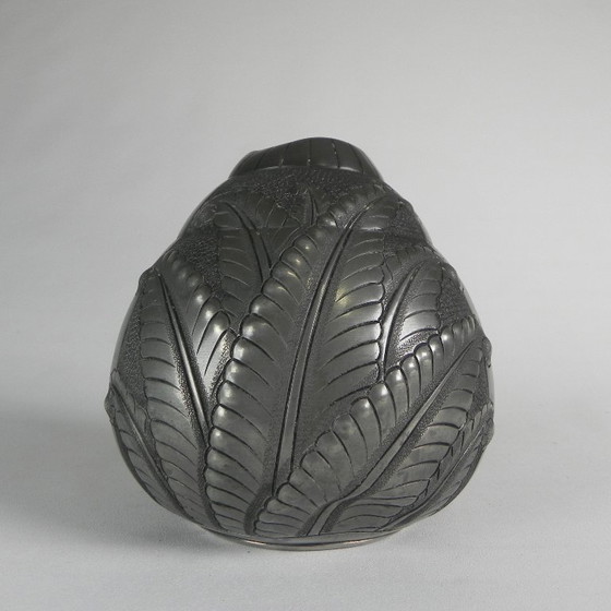 Image 1 of Pewter Art Nouveau vase, signed PETIZON, early 20th century