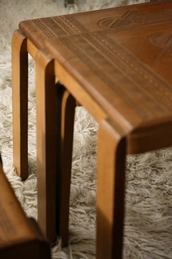 Set of Nesting Tables from the 1940s – Side tables, Wood (photo 4 of 7)