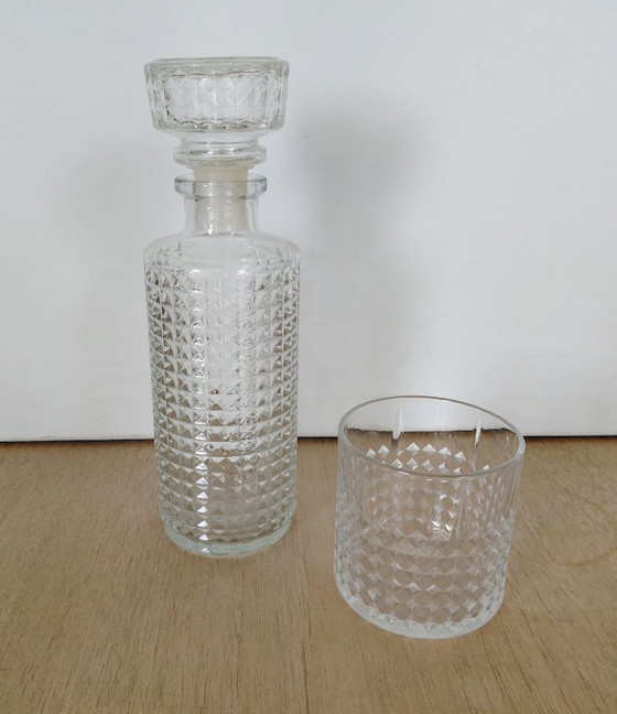 Vintage Verlipack Whisky Set 1970s, Decanter 0.5L + 6 Glasses – Glass & Decanter (photo 3 of 14)