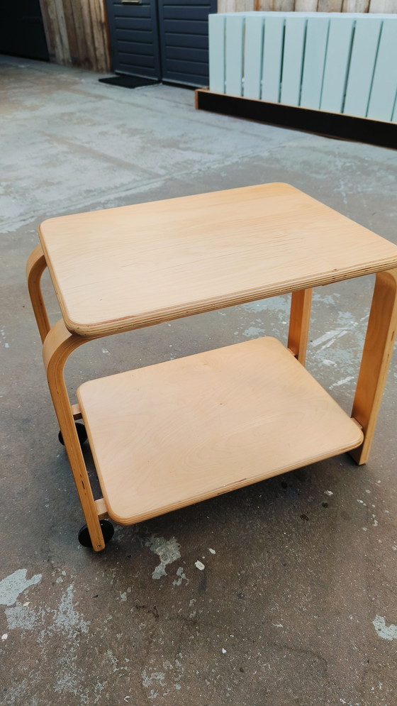 Image 1 of Carrello Zweedse IKEA Scandinavische Berken Brunado 2004 in Stijl van Alvar Aalto - Piccolo danno su una gamba