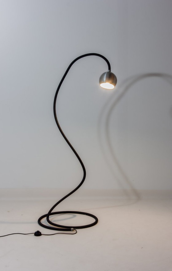 Image 1 of Rare lampadaire Serpente de Valenti, Italie, années 1970