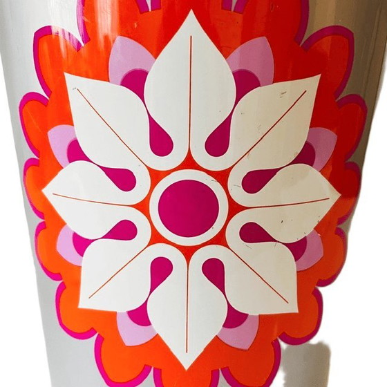Image 1 of Poubelle en métal style pop art vintage Simel Vich, années 1970