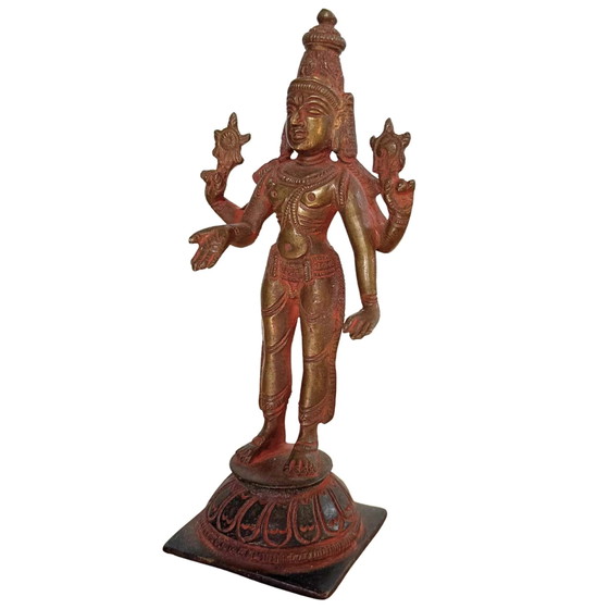 Statua di Vishnu in bronzo dorato del XIX secolo – Sculture, Bronze (photo 8 of 10)