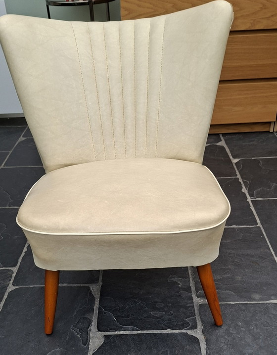 Image 1 of Cocktail-Sessel, cremefarben, 1950er Jahre