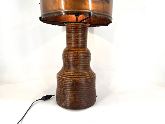 Image 1 of XL tafellamp van Potterie D'Accolay, jaren 70.